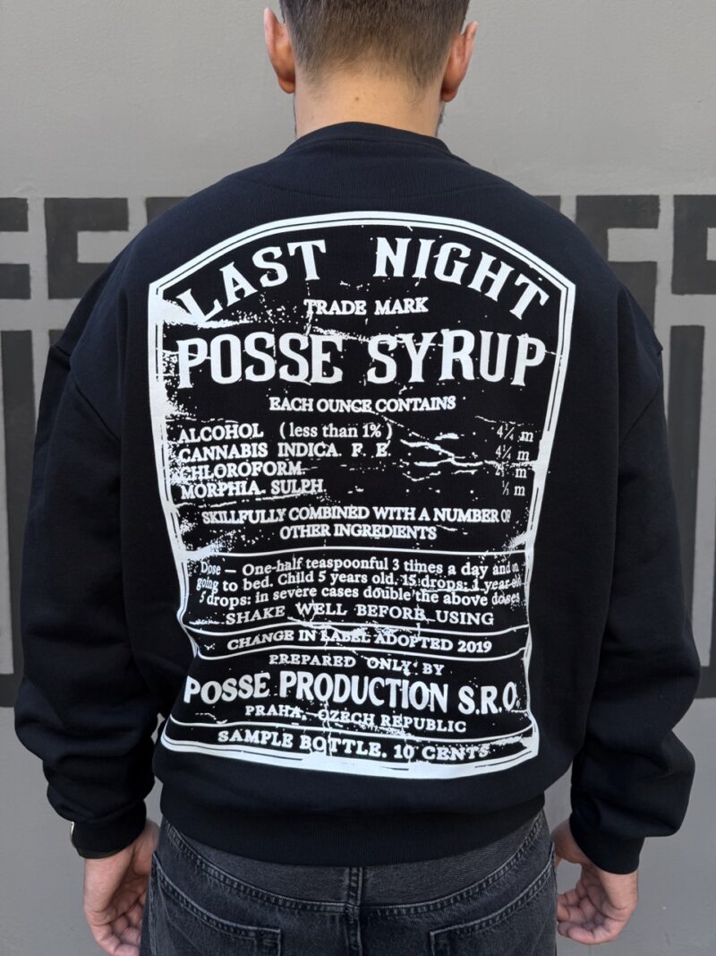 Crewneck - Posse syrup - černá